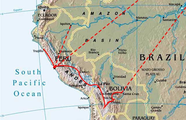 Peru & Bolivia Route