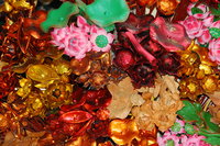Plastic flower street