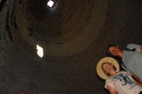 Inside brick kiln