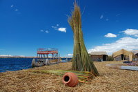 Reed island, Puno, Peru