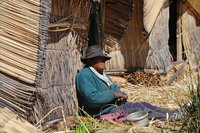 Reed island, Puno, Peru