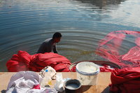 Bundi men washing