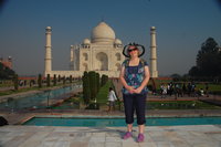 Tourist at Taj Mahal
